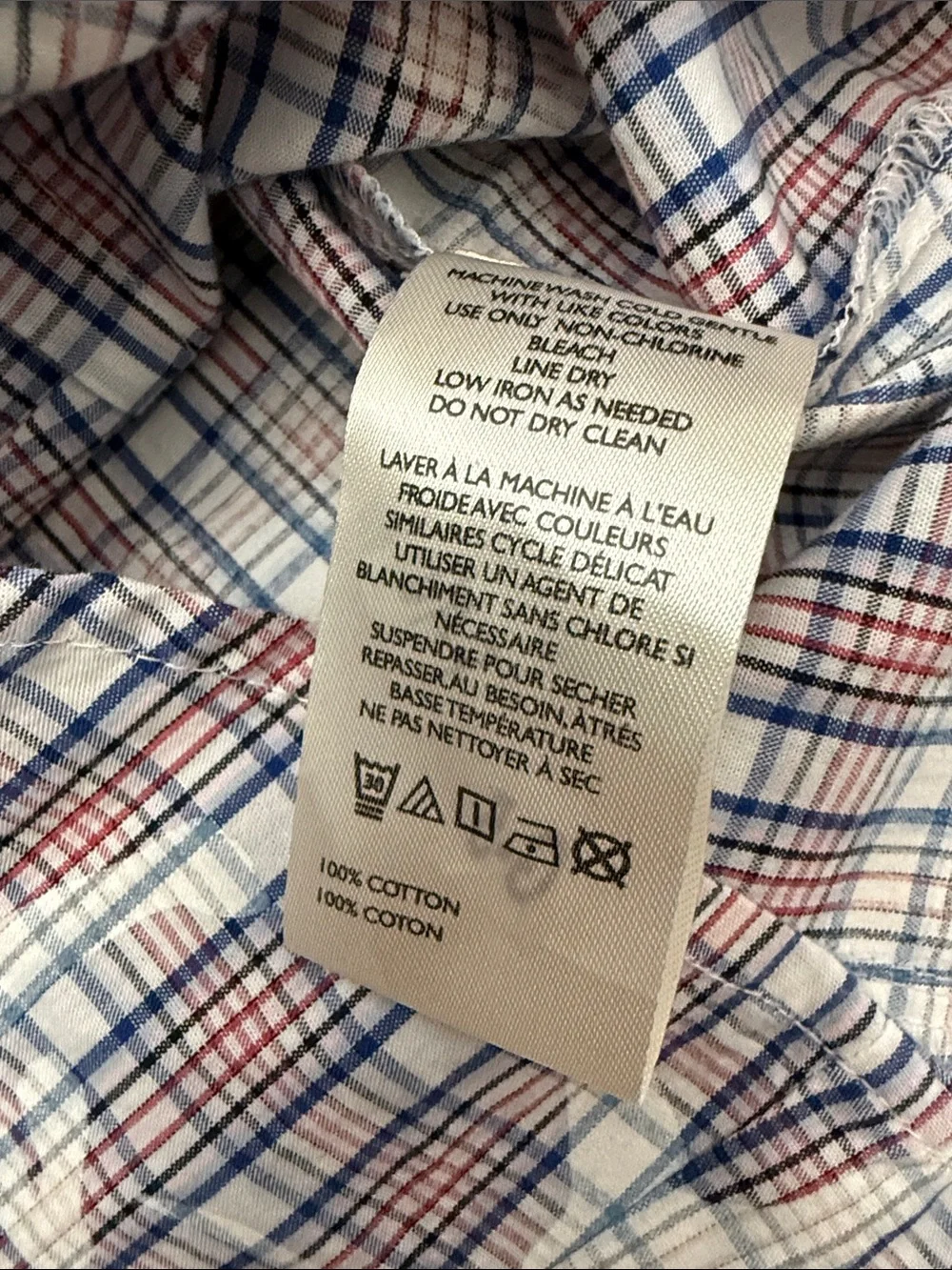 Maeve White Plaid Dog Puff-Sleeve Button Front Blouse